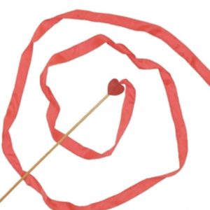 Vimpel lyserød 30 cm med hjerte for enden